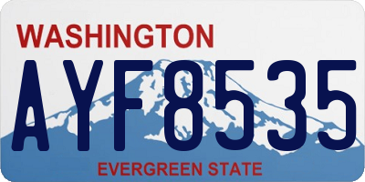 WA license plate AYF8535