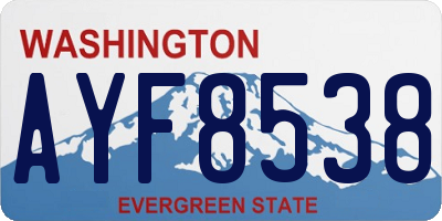 WA license plate AYF8538