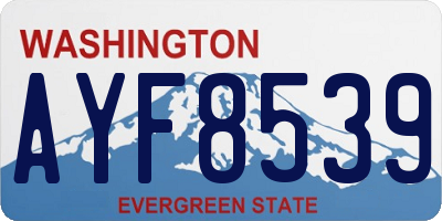 WA license plate AYF8539
