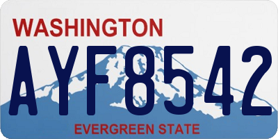 WA license plate AYF8542