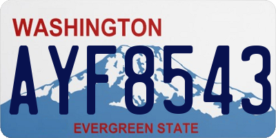 WA license plate AYF8543