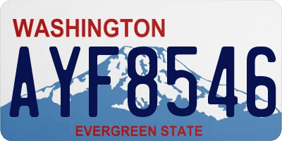 WA license plate AYF8546