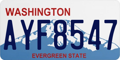 WA license plate AYF8547