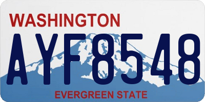 WA license plate AYF8548