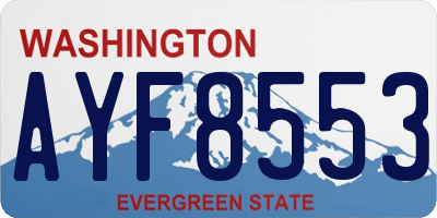 WA license plate AYF8553