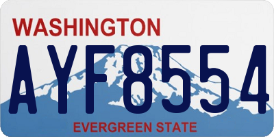 WA license plate AYF8554