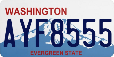 WA license plate AYF8555