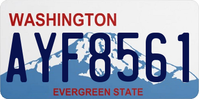 WA license plate AYF8561