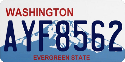 WA license plate AYF8562