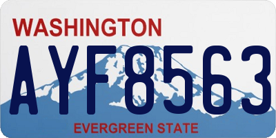 WA license plate AYF8563