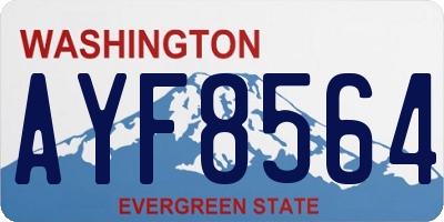 WA license plate AYF8564