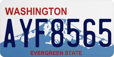 WA license plate AYF8565