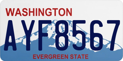 WA license plate AYF8567
