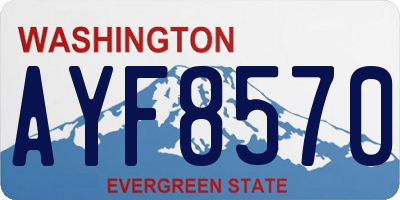 WA license plate AYF8570