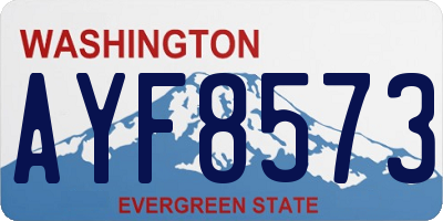 WA license plate AYF8573