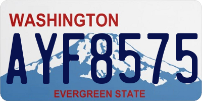 WA license plate AYF8575