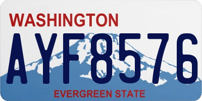 WA license plate AYF8576