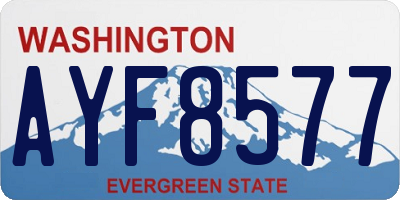WA license plate AYF8577