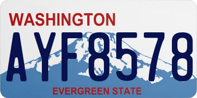WA license plate AYF8578