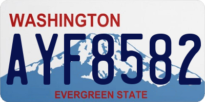 WA license plate AYF8582