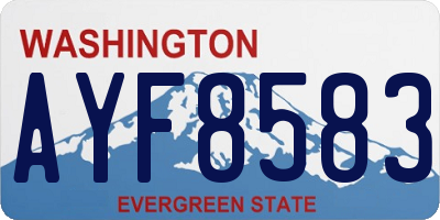 WA license plate AYF8583