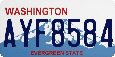 WA license plate AYF8584