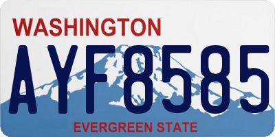 WA license plate AYF8585