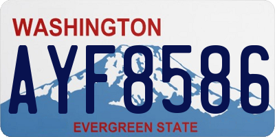 WA license plate AYF8586