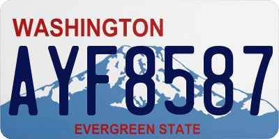 WA license plate AYF8587
