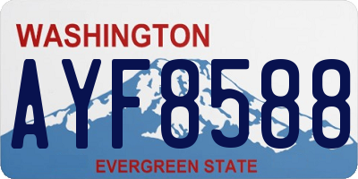 WA license plate AYF8588