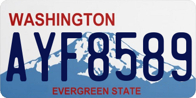 WA license plate AYF8589