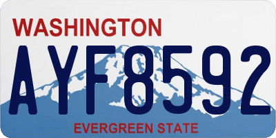 WA license plate AYF8592