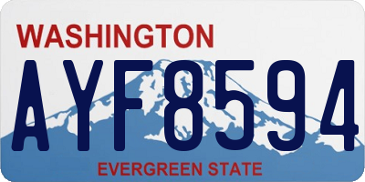 WA license plate AYF8594