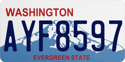 WA license plate AYF8597