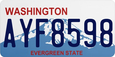 WA license plate AYF8598
