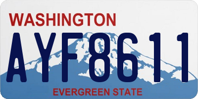 WA license plate AYF8611