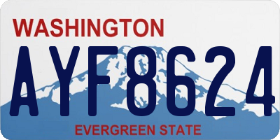 WA license plate AYF8624