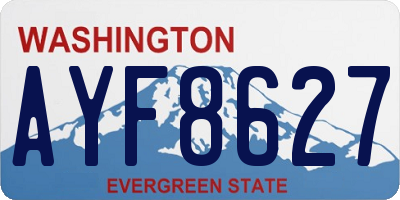WA license plate AYF8627