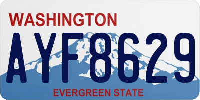 WA license plate AYF8629
