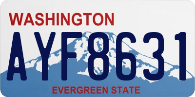 WA license plate AYF8631