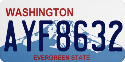 WA license plate AYF8632