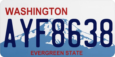 WA license plate AYF8638