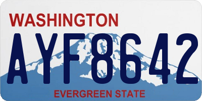 WA license plate AYF8642