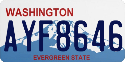 WA license plate AYF8646