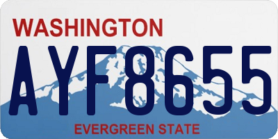 WA license plate AYF8655