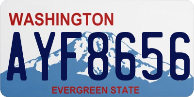 WA license plate AYF8656