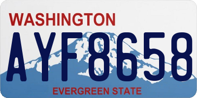 WA license plate AYF8658