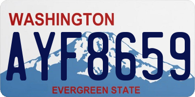 WA license plate AYF8659