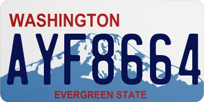 WA license plate AYF8664