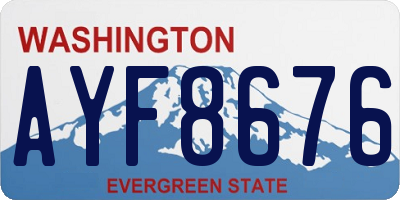 WA license plate AYF8676